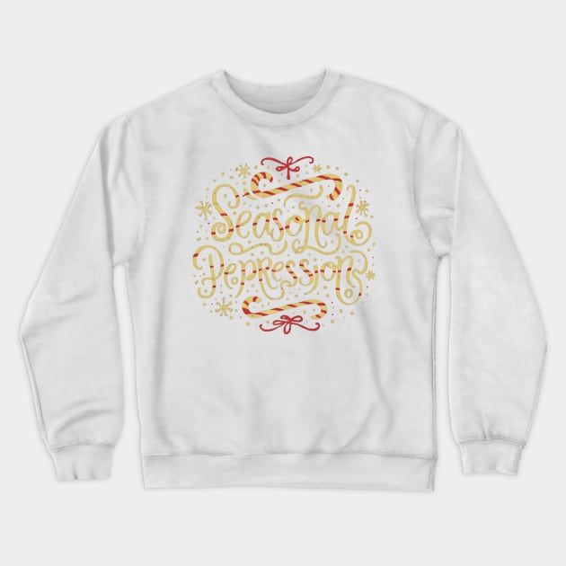 Seasonal Depression distressed vintage aesthetic Crewneck Sweatshirt by dystopic